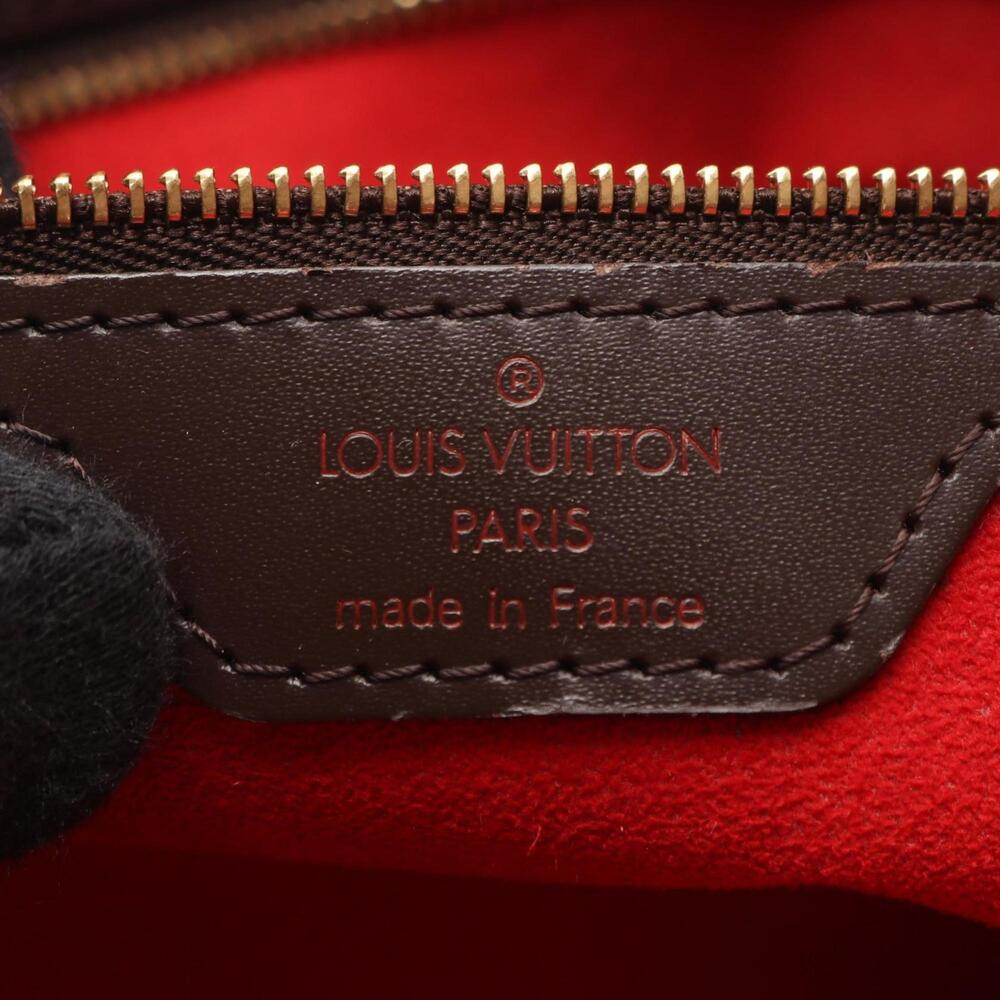 LOUIS VUITTON Authentic Brown Damier Leather Tote Bag - Picture 4 of 9